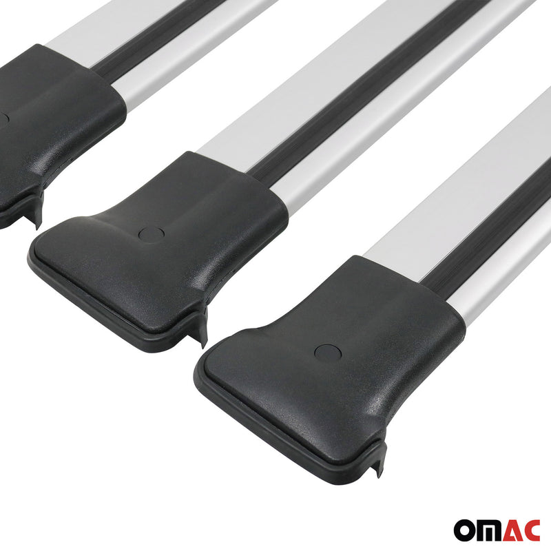 Portapacchi da tetto per VW Transporter T5 Caravelle Multivan Alu Grey 3x