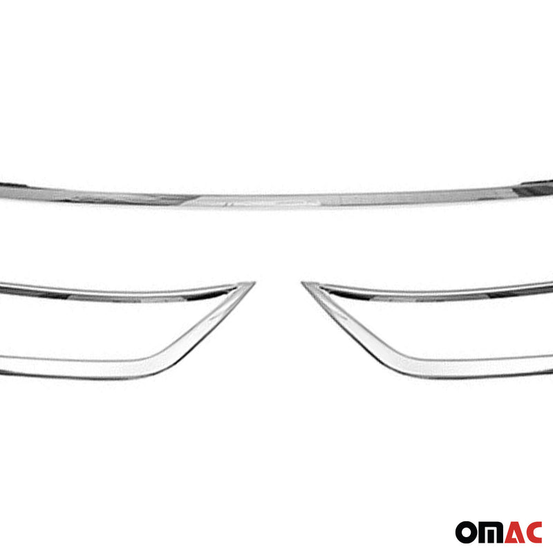 Listello posteriore per bagagliaio per Skoda Octavia 2012-2019 in acciaio inox cromato, 3 pezzi 