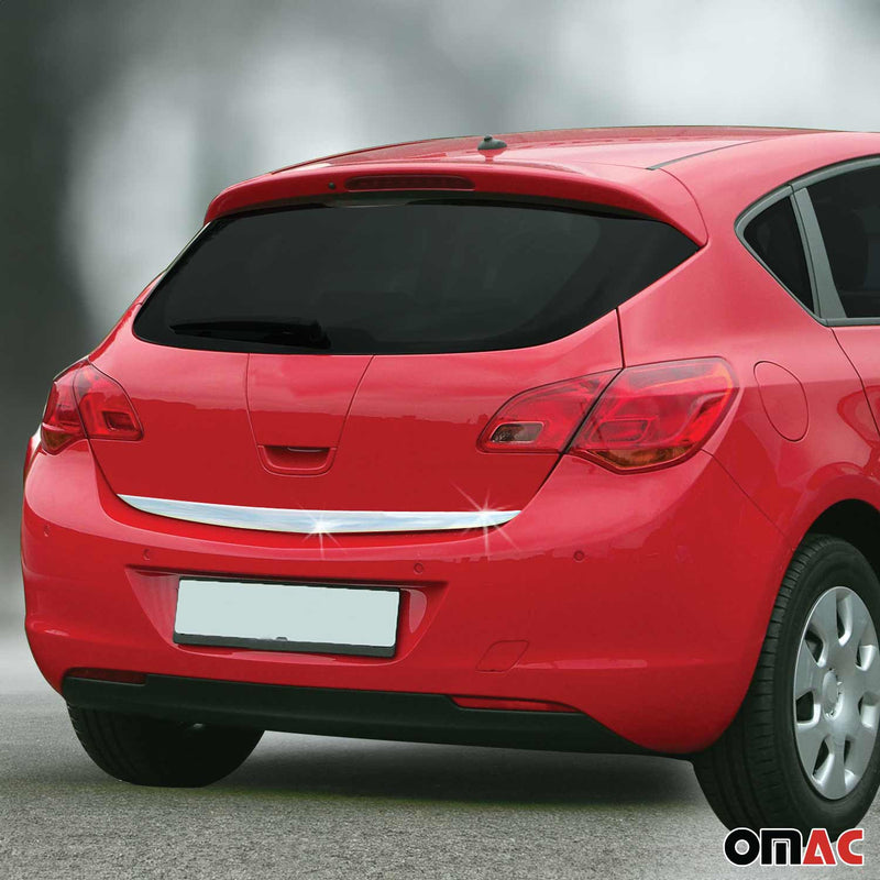 Modanatura posteriore del bagagliaio per Opel Astra J 2009-2015 inferiore in acciaio inox cromato