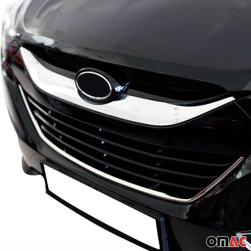 Strisce per griglia radiatore per Hyundai i30 in acciaio inox argento 1 pezzo 