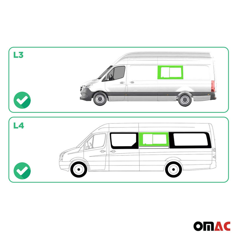 Schiebefenster für Mercedes Sprinter W907 2018-2025 Links Schiebetür L3 L4