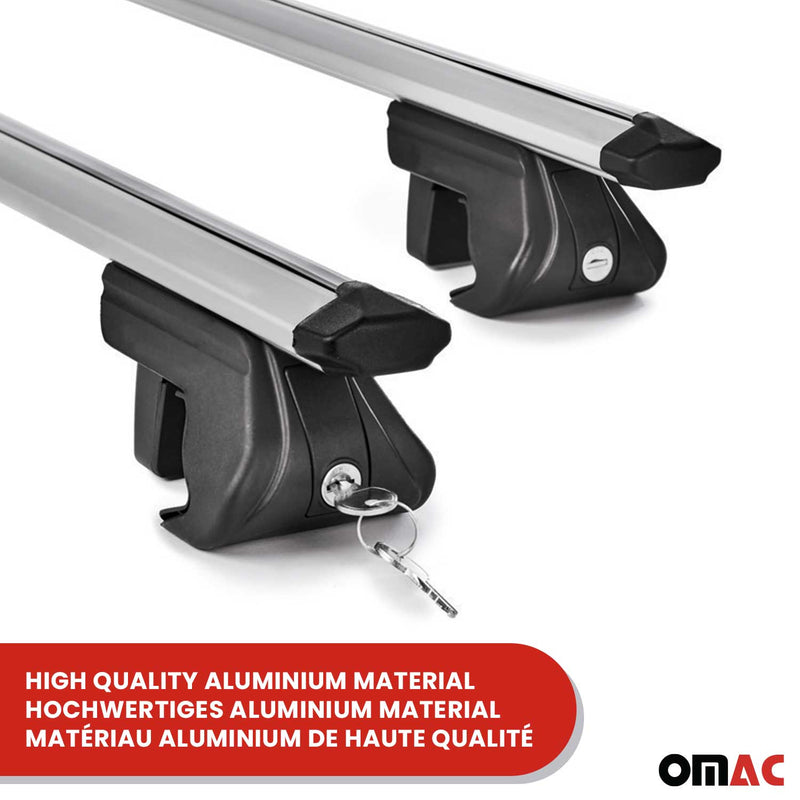 Barre portatutto per Alfa Romeo 156 Crosswagon Wagon 2000-2007 Alu Grey 2 pezzi ABE