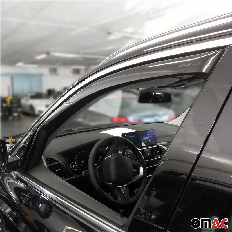 Deflettore antivento e antipioggia per BMW X3 G01 2017-2024 in acrilico scuro, 4 pezzi