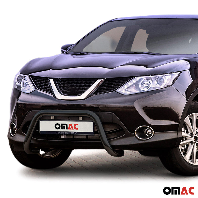 Protezione anteriore per Nissan Qashqai 2013-2017 con ABE acciaio nero 