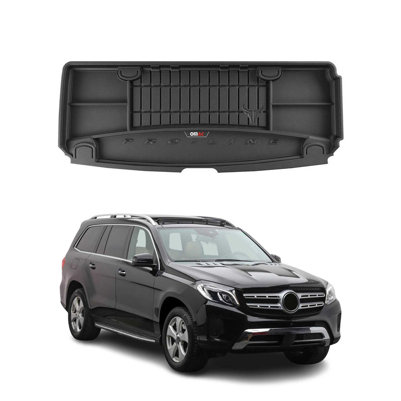 OMAC Gummi Kofferraumwanne für Mercedes GLS 2015-2019 TPE Laderaumwanne Schwarz