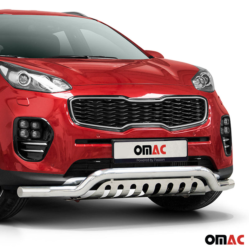 Frontbügel Frontschutzbügel für Kia Sportage 2015-2018 mit ABE Stahl Silber