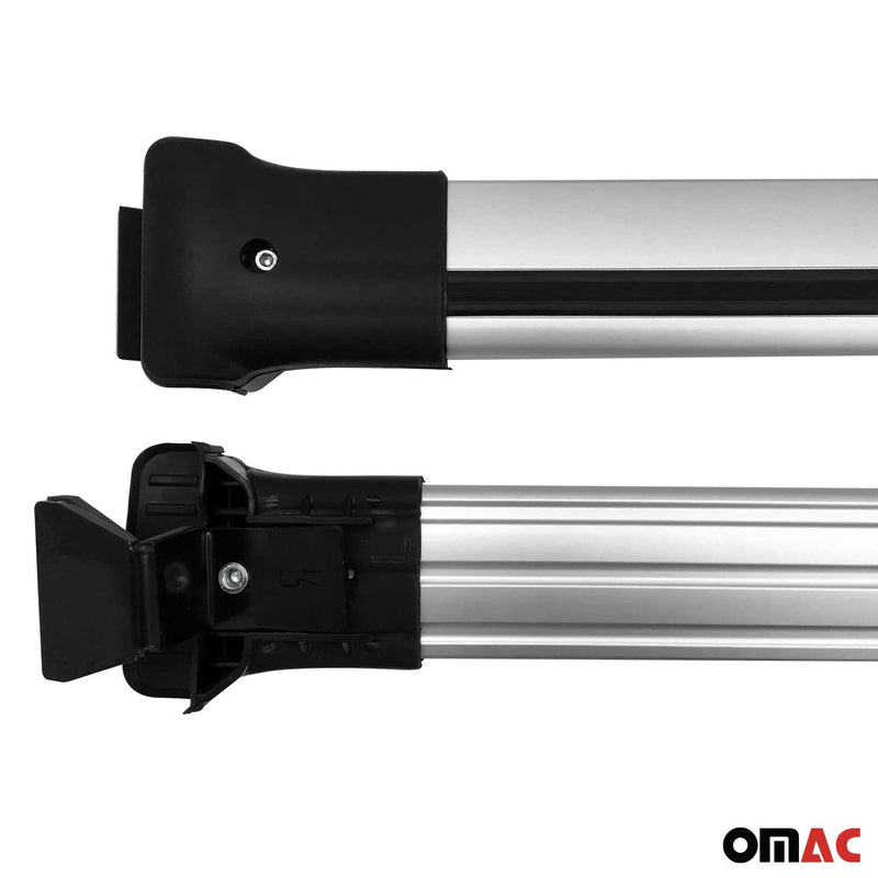 Dachträger Grundtäger für Dacia Duster mk2 2018-2023 75kg Aluminium Silber 2 tlg
