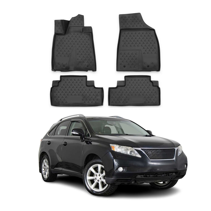 Tappetini Lexus RX350 2009-2012 in TPE nero, 4 pezzi 