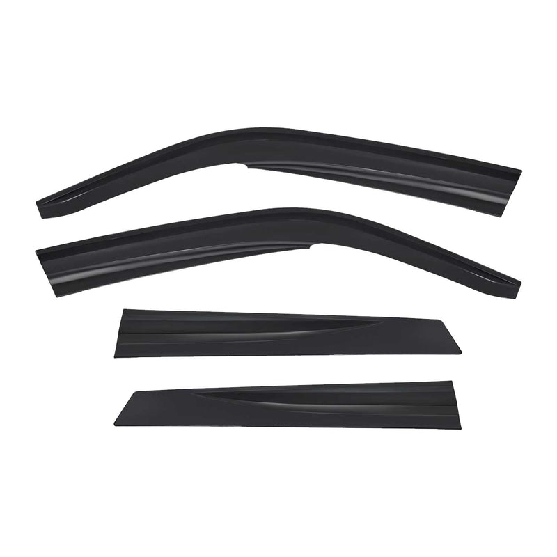 4 deflettori d'aria e deflettori antipioggia per Opel Vectra B 1995-2003 in acrilico scuro
