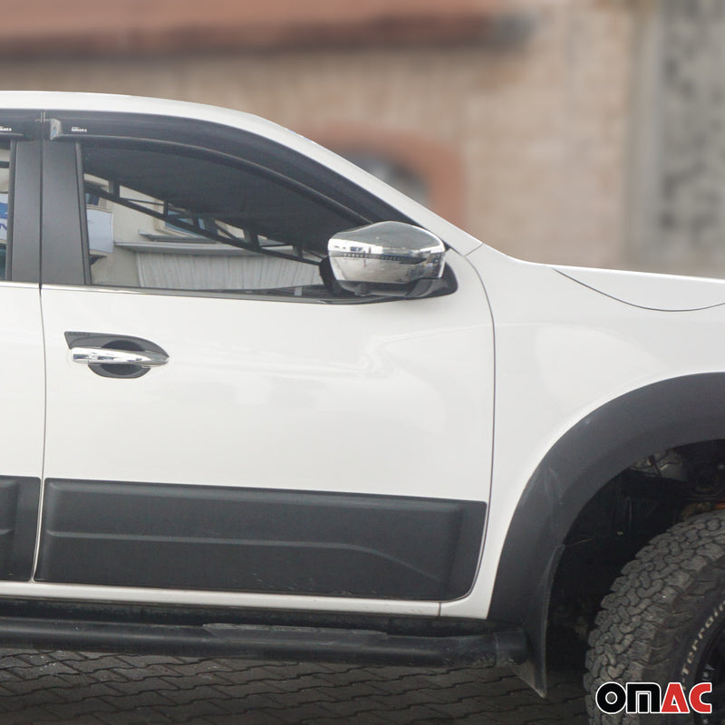 Calotte per specchietti retrovisori per Nissan Navara 2016-2020 in acciaio inox argento, 2 pezzi