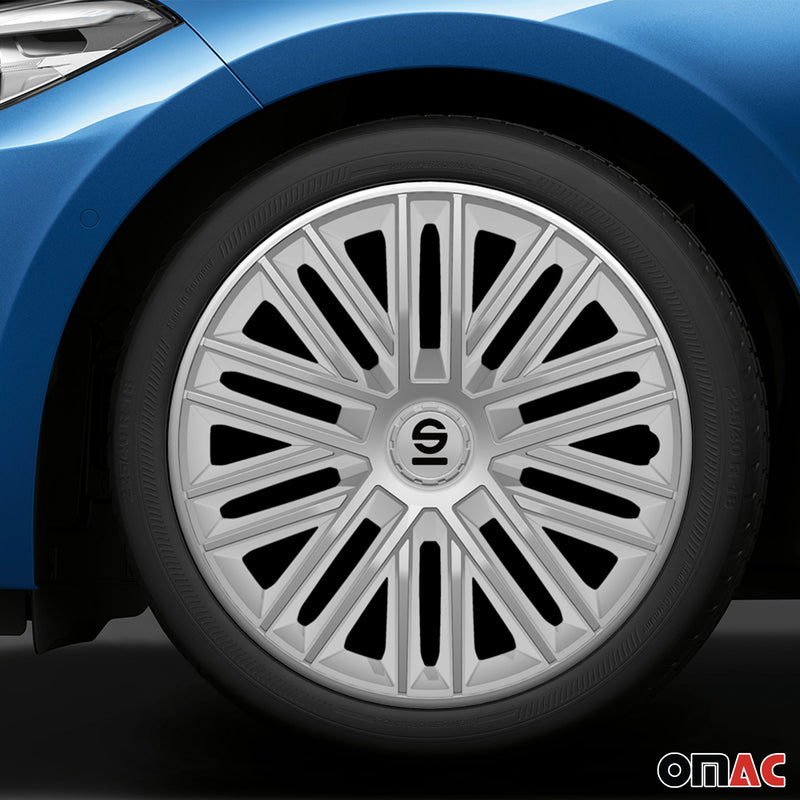 Coprimozzi Sparco 16 pollici Bergamo argento 4 pezzi