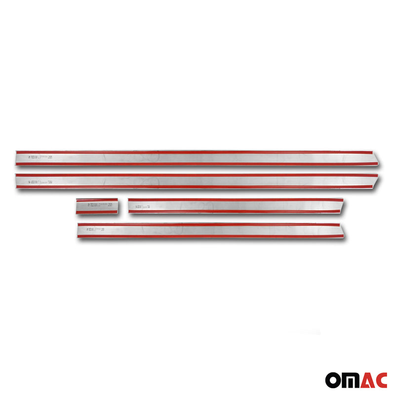 Protezione per porta laterale con striscia in acciaio inox scuro per VW Multivan T5 2003-2015 L1 5 pezzi
