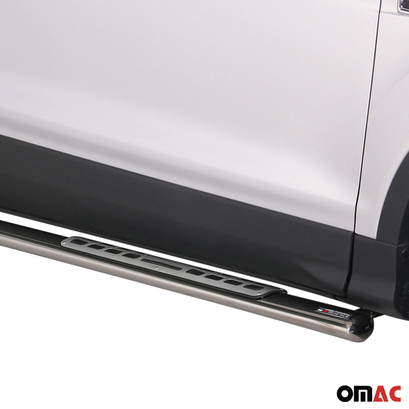 Minigonne laterali in acciaio inox per Ford Kuga 2013-2016 Argento