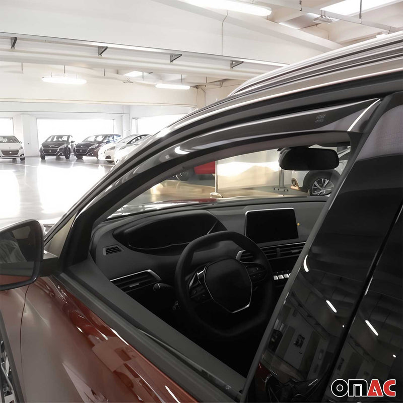Deflettore antivento e antipioggia per Citroen C5 Aircross 2018-2025 acrilico scuro 2 pezzi