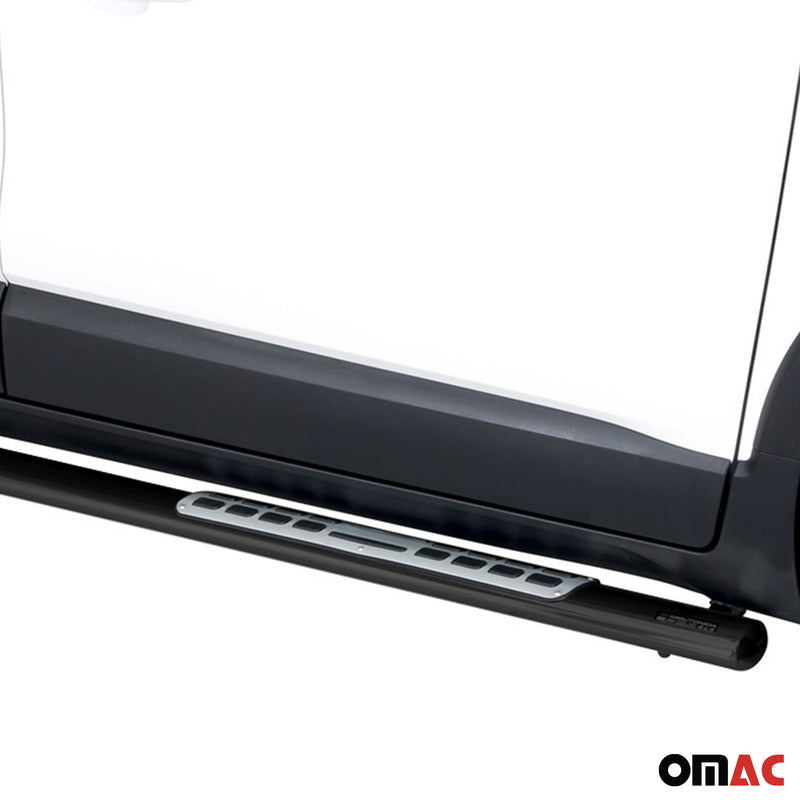 Minigonne laterali in acciaio inox per Opel Crossland X 2017-2025 Nero