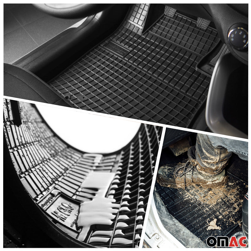 Set di tappetini e vaschetta per bagagliaio per Hyundai Tucson 2015-2020 in gomma nera, 5 pezzi