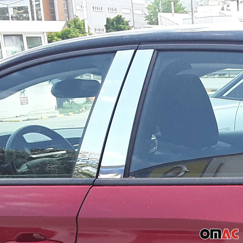 Rivestimento del montante della porta del montante B per Opel Corsa F 2019-2025 in acciaio inox argento, 6 pezzi