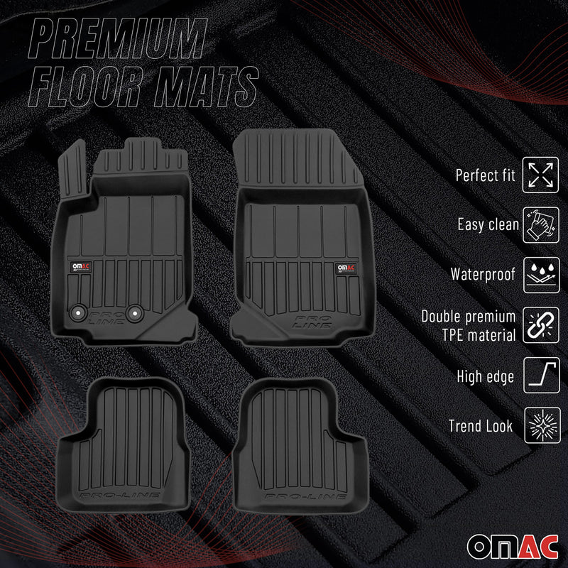 Tappetini Jeep Avenger 2023-2025 in TPE nero, 3 pezzi