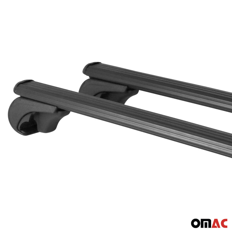 Portapacchi per Audi A6 B7 Allroad 2006-2012 base portapacchi in alluminio nero