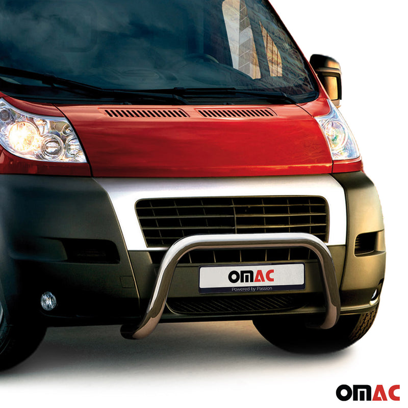 Protezione anteriore per Fiat Ducato 2006-2016 con ABE acciaio argento 