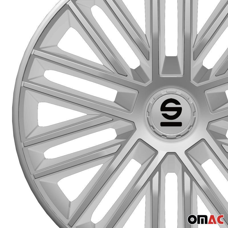 Coprimozzi Sparco 16 pollici Bergamo argento 4 pezzi