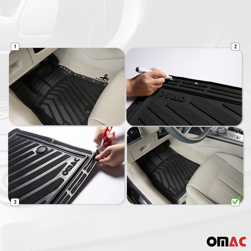2024-2025 Skoda Elroq Fußmatten Gummimatte 3D Gummi TPE Schwarz 4tlg