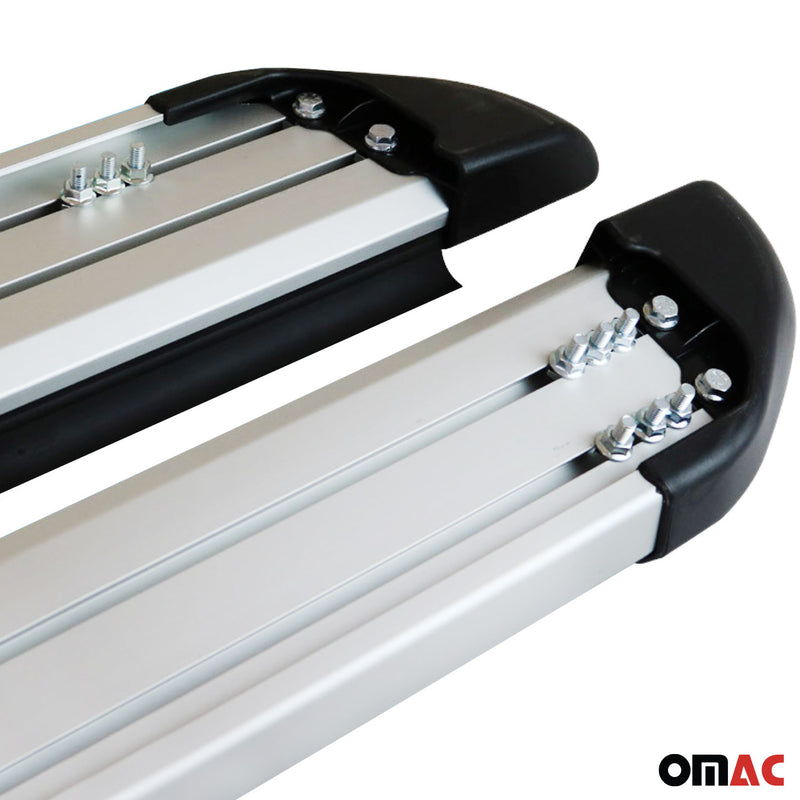 Pedane laterali per Opel Mokka 2012-2019 alluminio nero argento