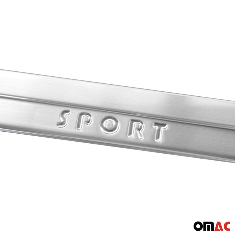 Soglie porte per Ford Ka+ 2015-2025 in acciaio inox argento 4 pezzi 