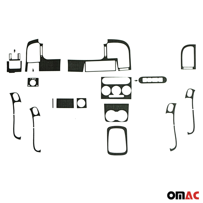 Decorazione interna abitacolo per Opel Zafira 1998-20052 look alluminio 21 pezzi 