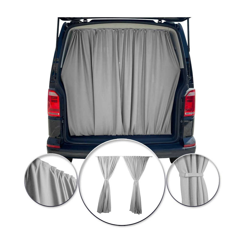 Maß Gardinen für Ford Transit Tourneo Connect L1 L2 Heckklappe Vorhänge Grau