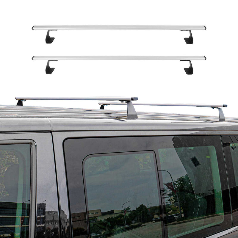 Portapacchi da tetto per VW Multivan T7 2022-2025 Acciaio Argento 2 pezzi