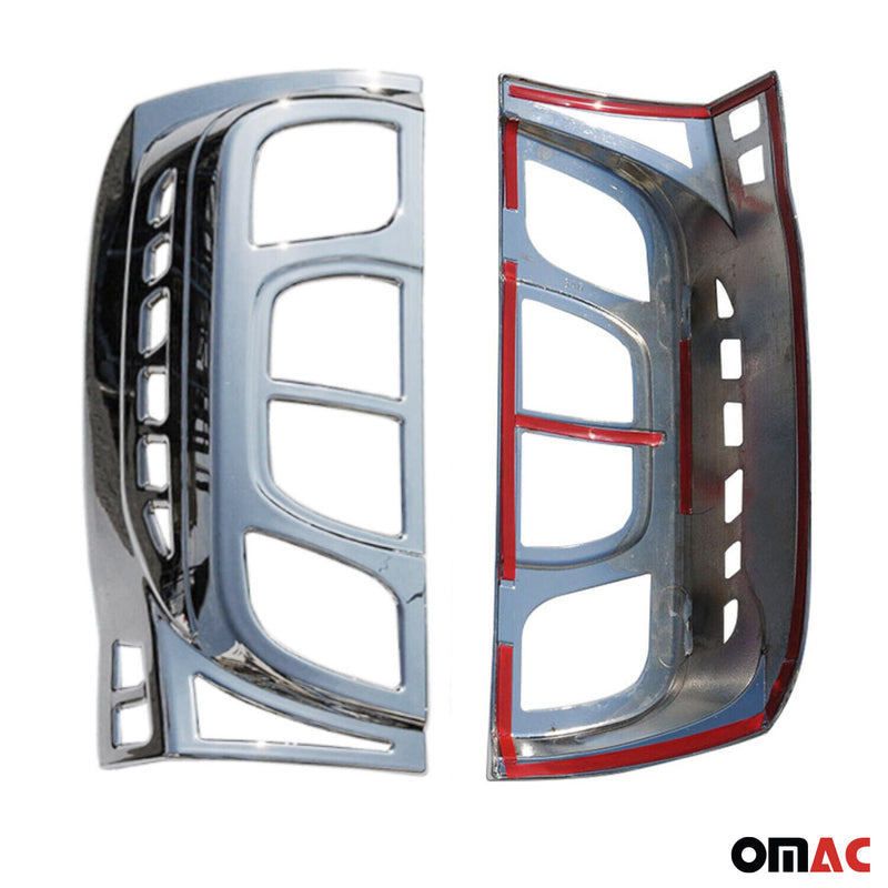 Strisce luci posteriori per Fiat Fiorino / Qubo 2007-2021 cromate ABS 2 pezzi 