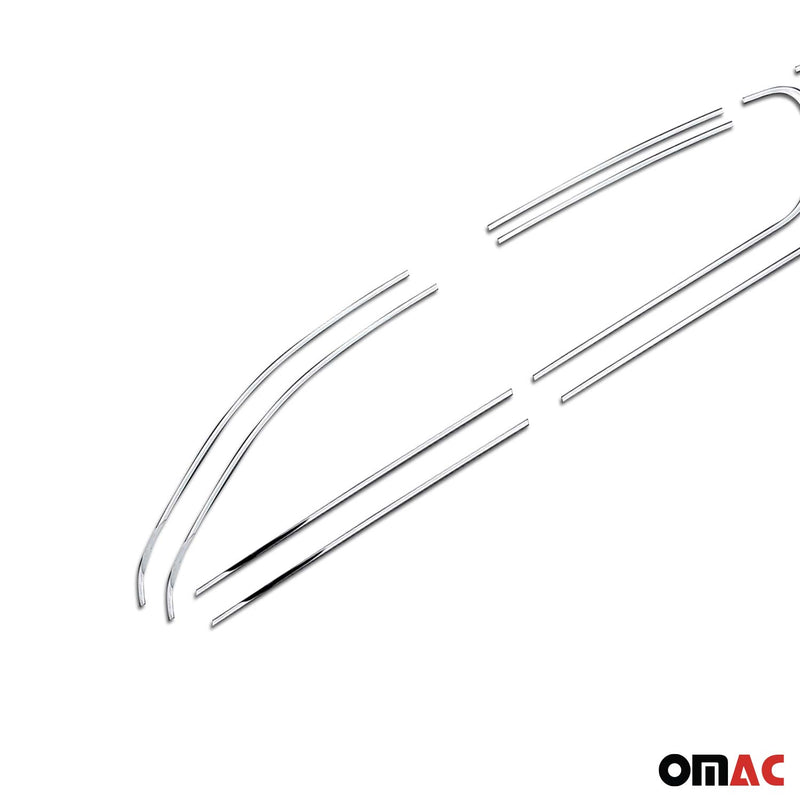 Listelli decorativi per finestrini per Peugeot 308 2013-2021 in acciaio inox cromato, 10 pezzi