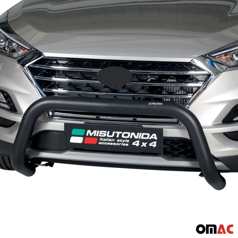 Protezione anteriore per Hyundai Tucson 2018-2021 ø76mm acciaio nero 
