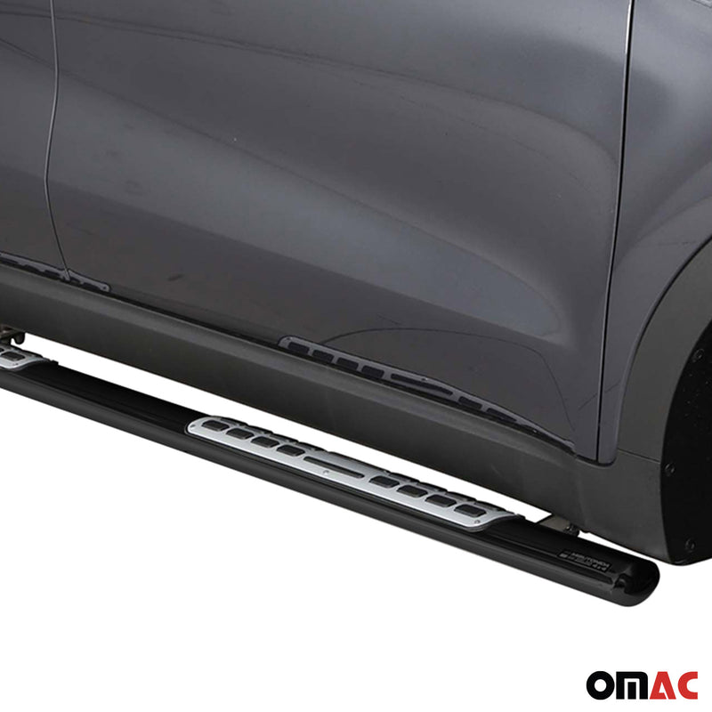 Minigonne laterali in acciaio inox per Kia Sportage 2016-2018 Nero