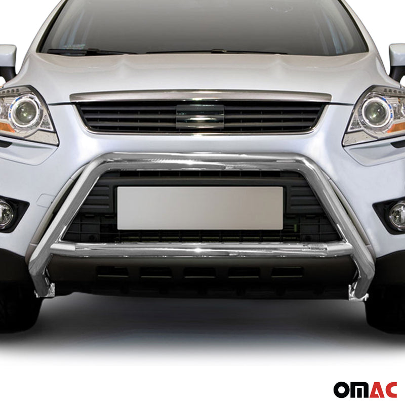 Protezione anteriore per Ford Kuga 2008-2012 con ABE acciaio argento 