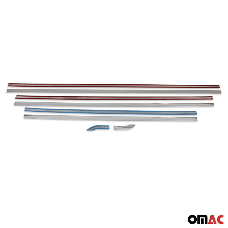 Listelli decorativi per finestrini MAN TGE 2017-2021 in acciaio inox cromato 8 pezzi 