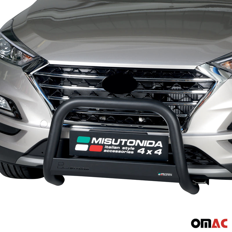 Barra di protezione anteriore per Hyundai Tucson 2018-2021 ø63mm acciaio nero 