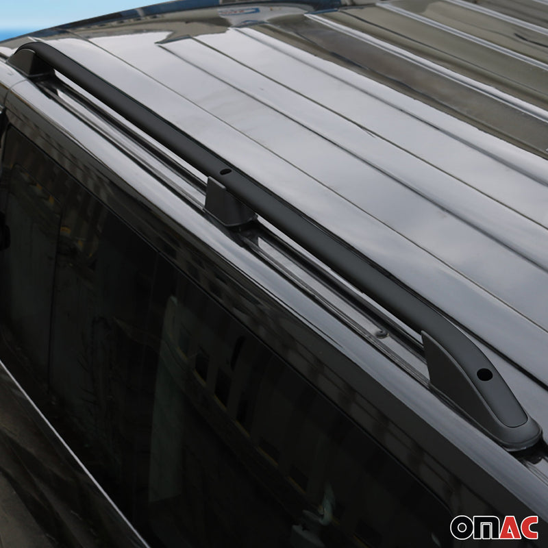 Barre portatutto per VW Caddy IV 2015-2020 L1 corte in alluminio nero 2x