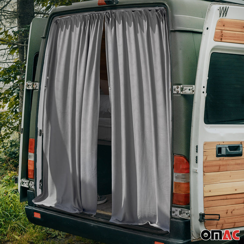 Maß Gardinen für Ford Transit Tourneo Connect L1 L2 Heckklappe Vorhänge Grau