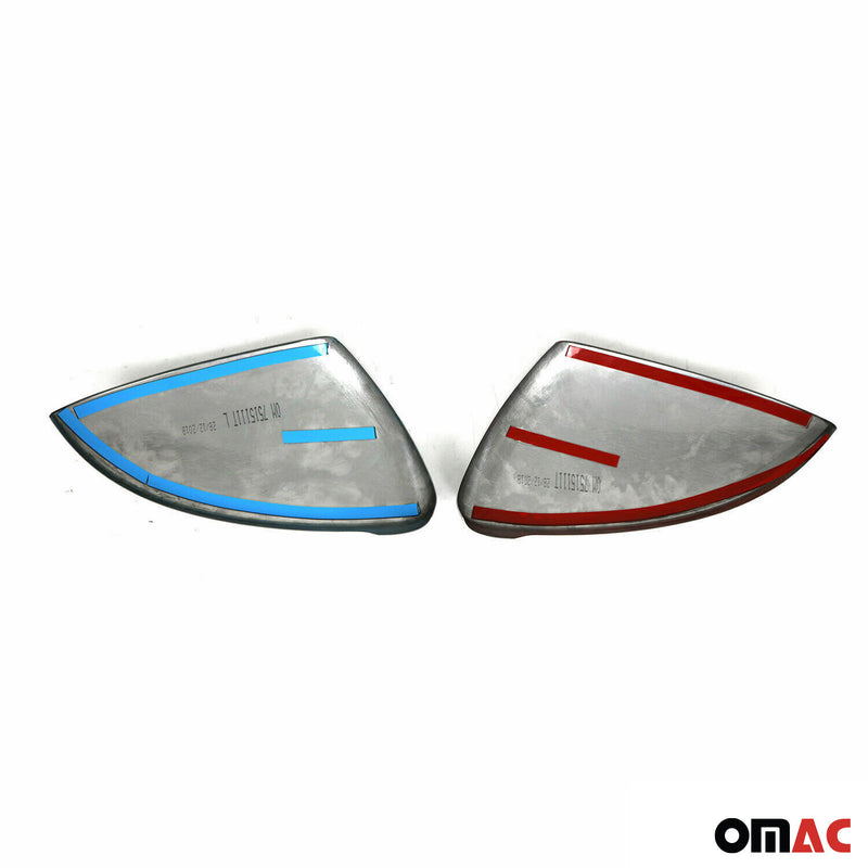 Calotte specchietti retrovisori per VW Golf Van 2012-2019 in acciaio inox opaco, 2 pezzi