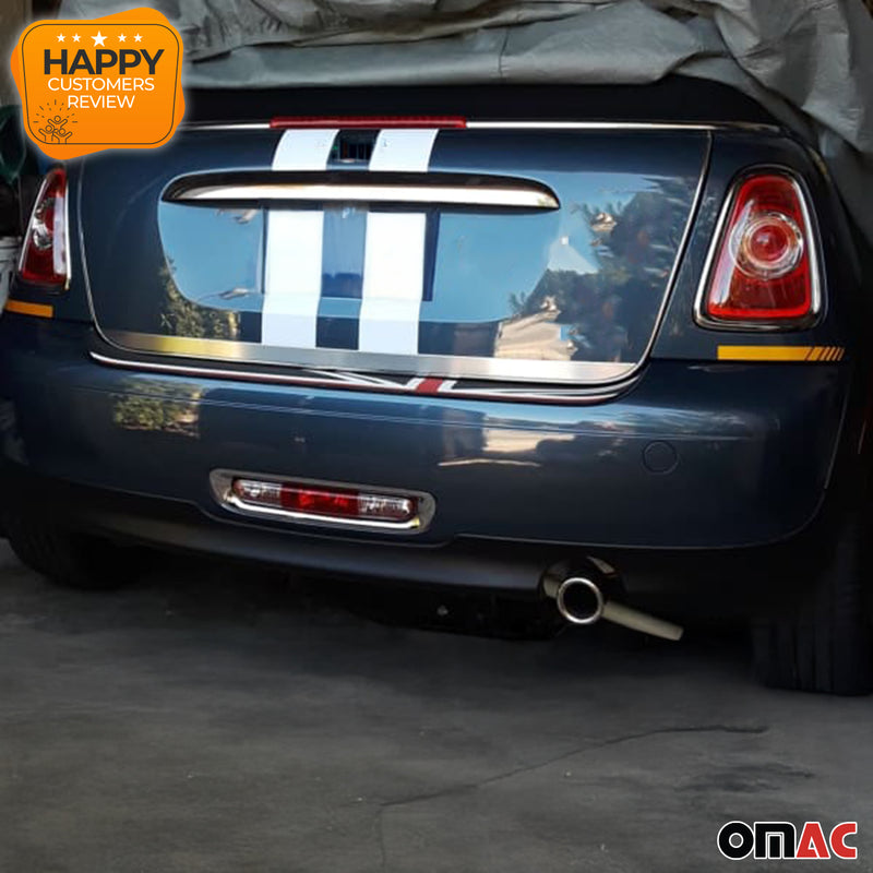 Modanatura posteriore del bagagliaio per Mini Cooper R56 R57 R58 R59 Cromo spazzolato 