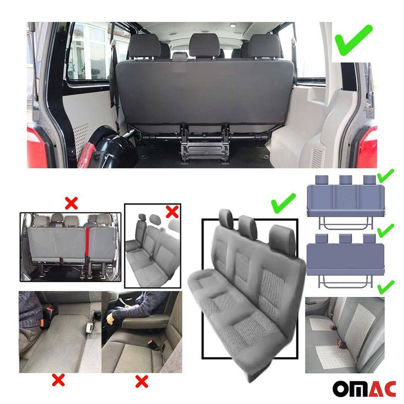 Coprisedili per Ford Tourneo Connect Courier Custom Nero 5 posti 