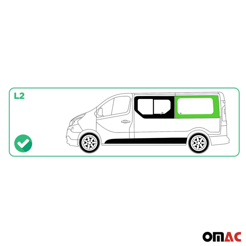 Finestrino laterale per Nissan Primastar 2001-2014 Nero Sinistro L2