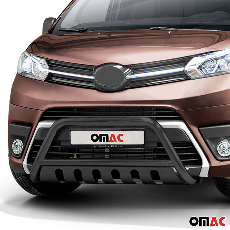 Protezione anteriore per Toyota Proace 2016-2022 in acciaio inox ABE nero 