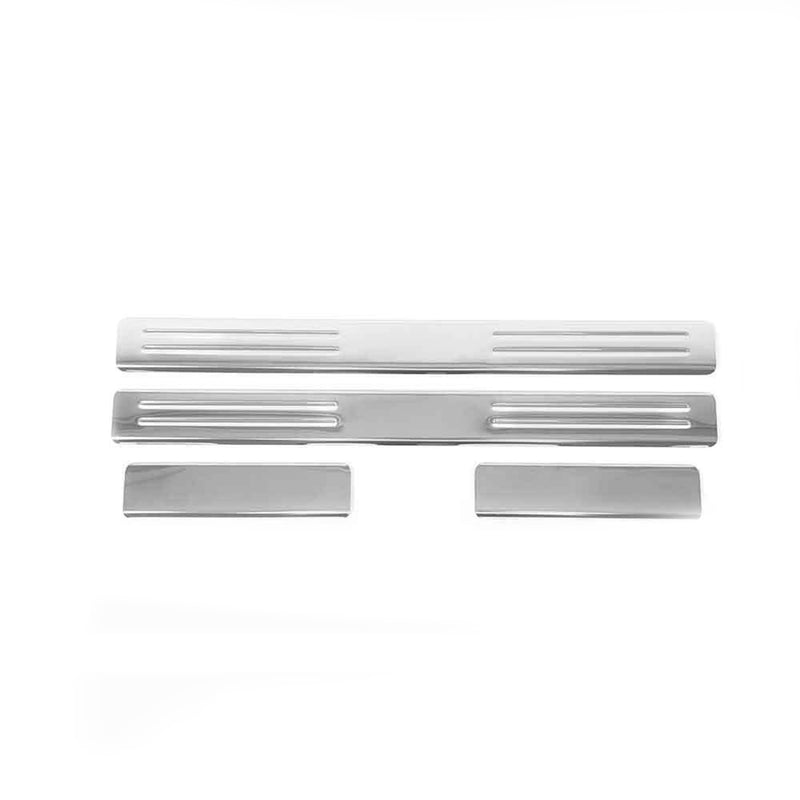 Listelli battitacco, listelli di protezione per portiere, protezione per portiere per VW Polo 2017-2025, acciaio inox, 4 pezzi 