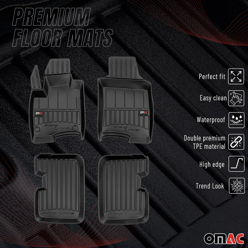 Tappetini Fiat Panda 2011-2025 TPE Nero 4 pezzi