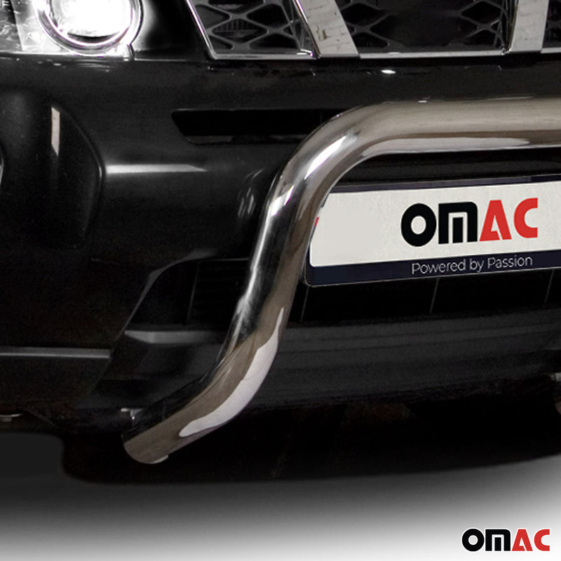 Protezione anteriore per Nissan Pathfinder 2010-2021 con ABE acciaio argento