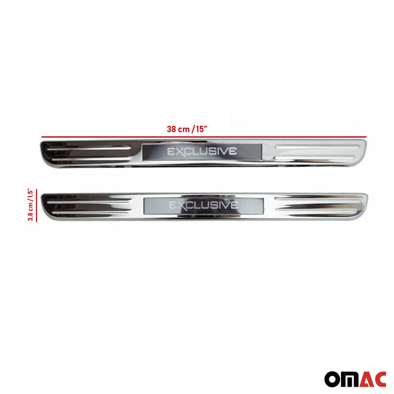 Soglie porte esclusive per Ford B-Max 2012-2025 Cromate Light 2x 