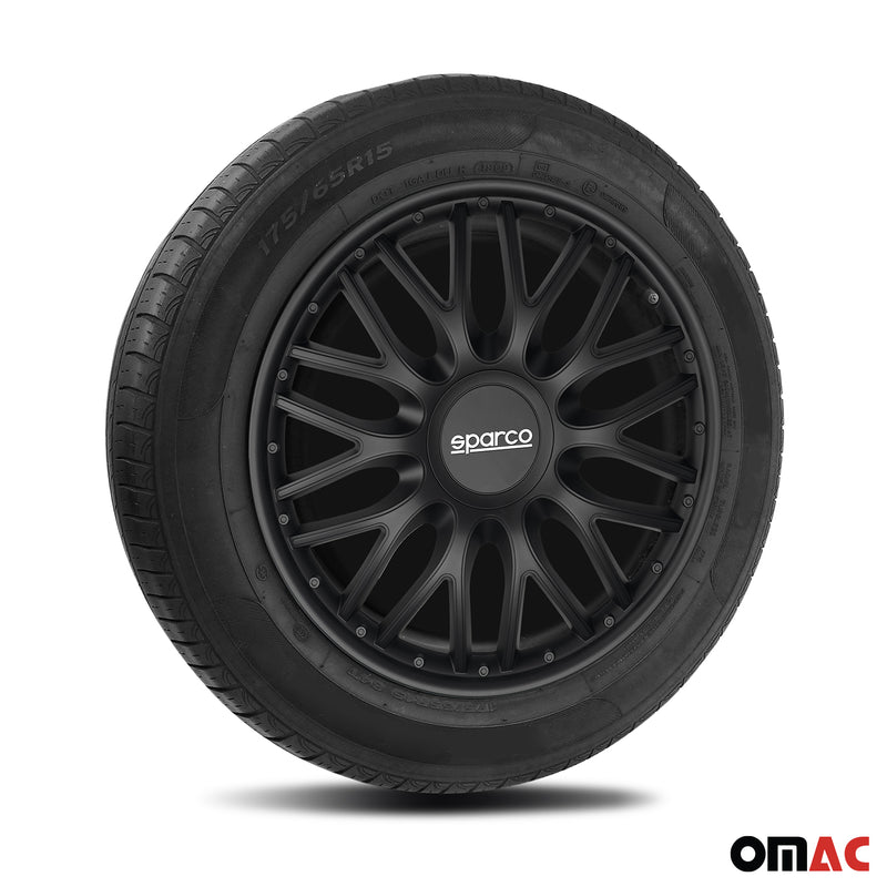 Coprimozzi Sparco 16 pollici Roma Nero 4 pezzi